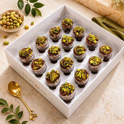 Pistachio chocolate dessert 9/16 cups